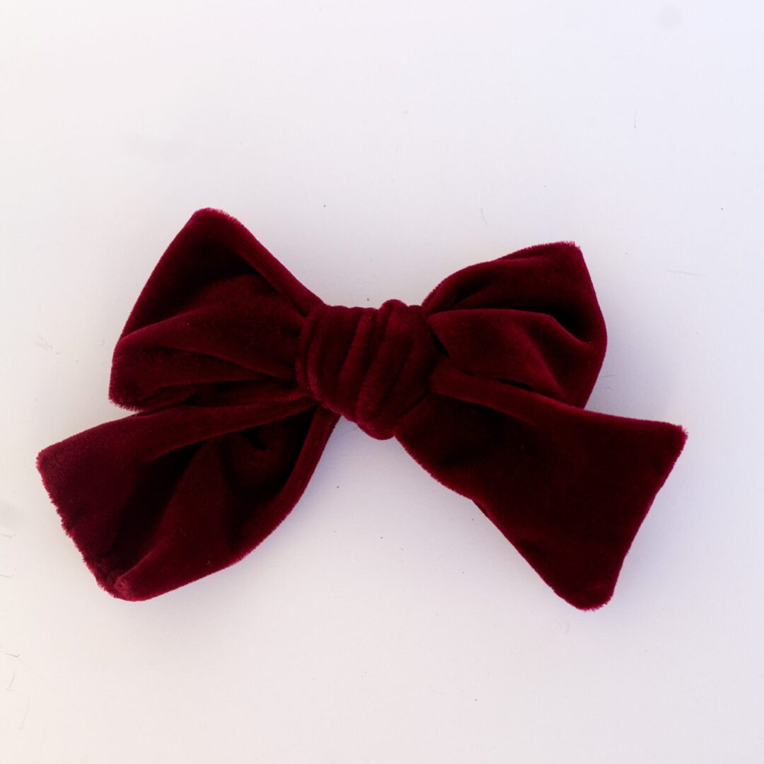 Lazos terciopelo niña rojo y negro Larrier Studio