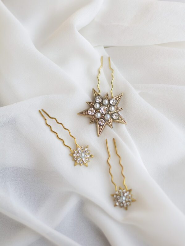 Conjunto horquillas Anubis perla - Imagen 4