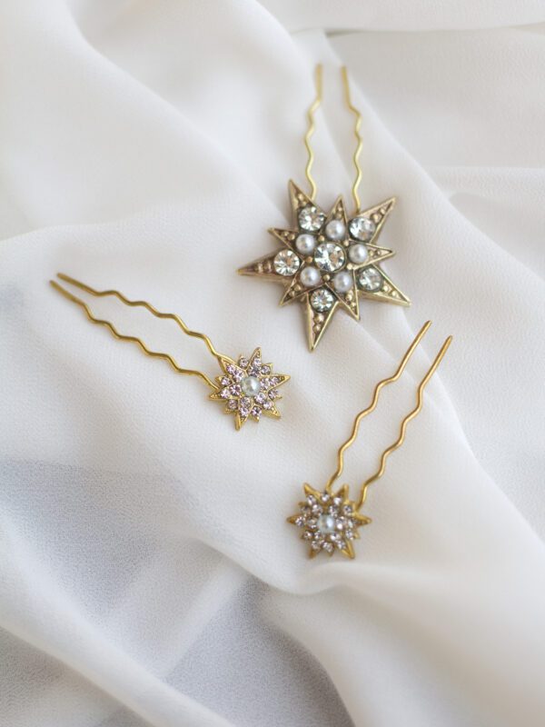Conjunto horquillas Anubis perla