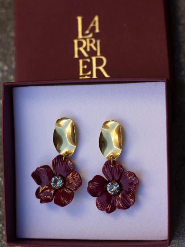 Pendientes Carmela vino RTG - Imagen 2