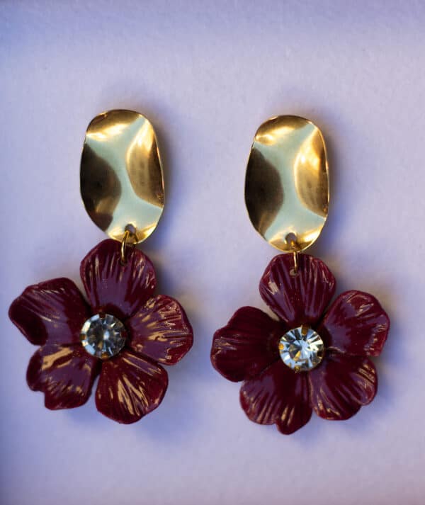Pendientes Carmela vino RTG - Imagen 4