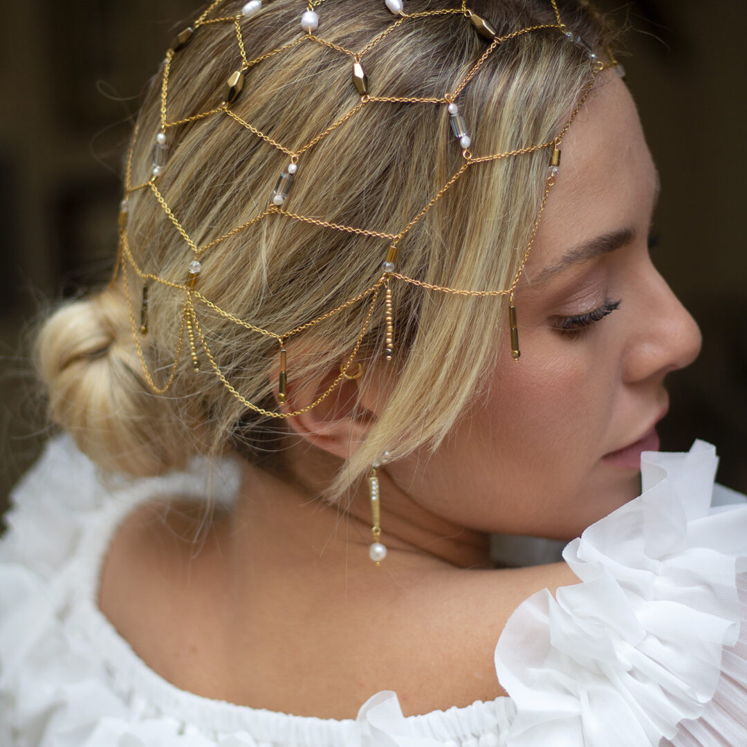 casquete scherezade oro larrier studio dorado