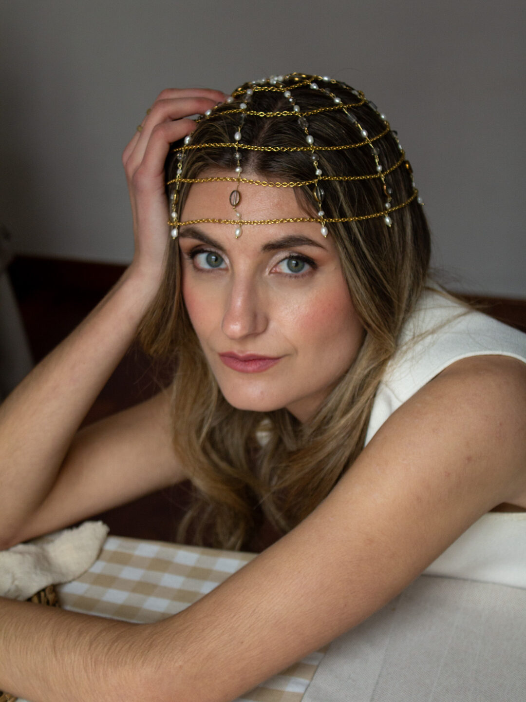 casquete de cadenas Reina del Nilo